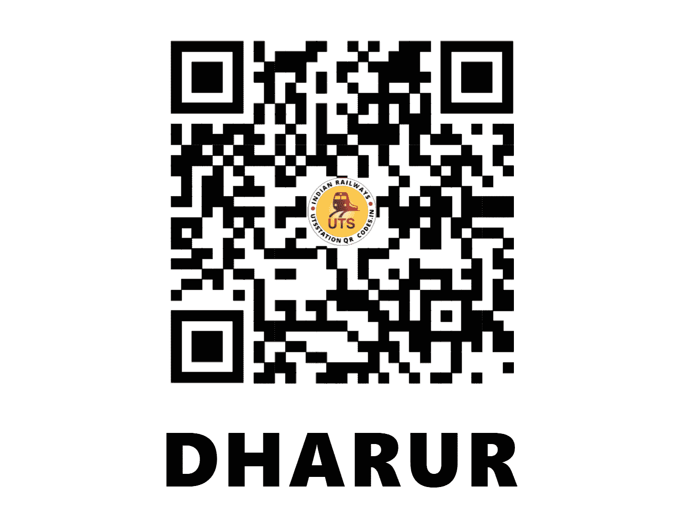 UTS QR Code for DHARUR - DRR (SC - TELANGANA)