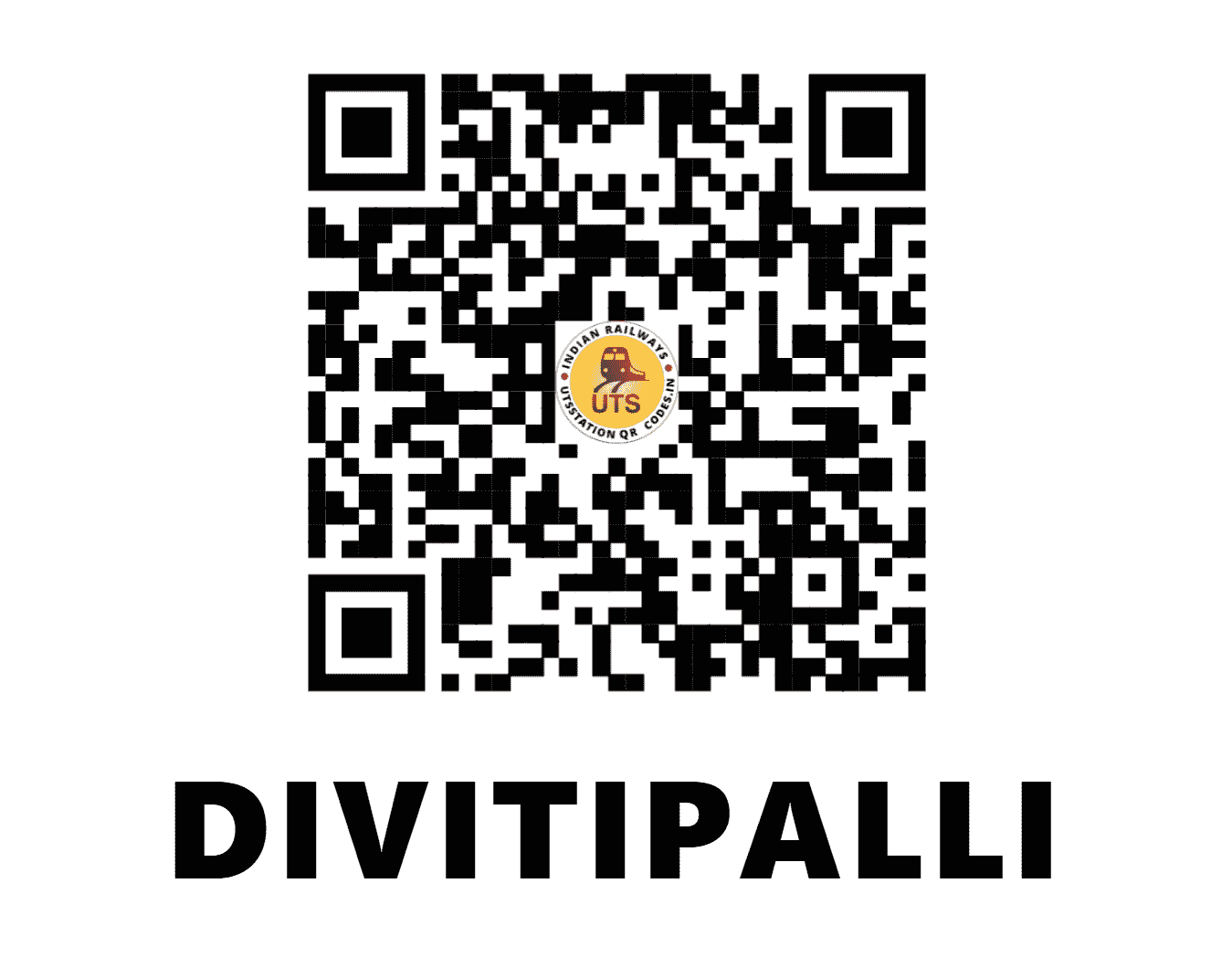 UTS QR Code for DIVITIPALLI - DTP (SC - TELANGANA)
