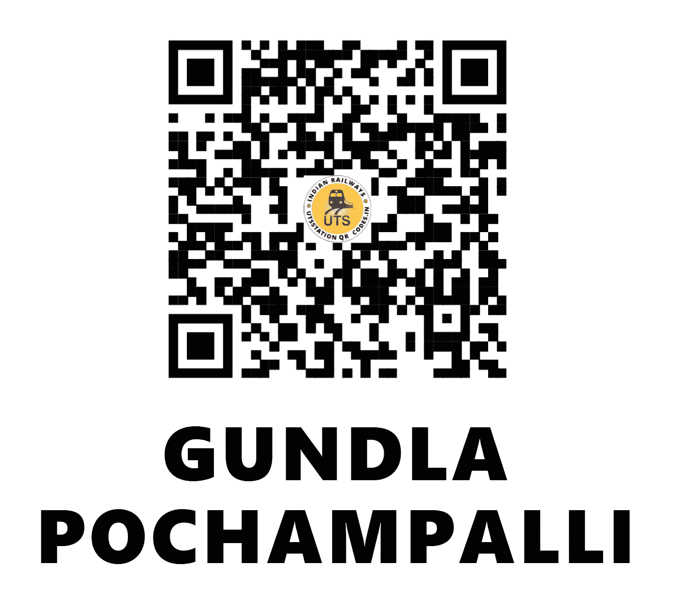 UTS QR Code for GUNDLA POCHAMPALLI - GDPL (SC - TELANGANA)