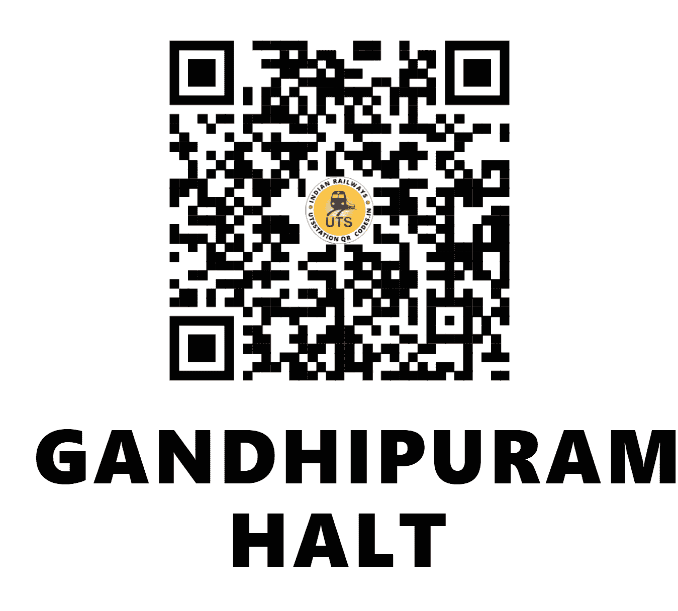 UTS QR Code for GANDHIPURAM HALT - GHPU (SC - TELANGANA)