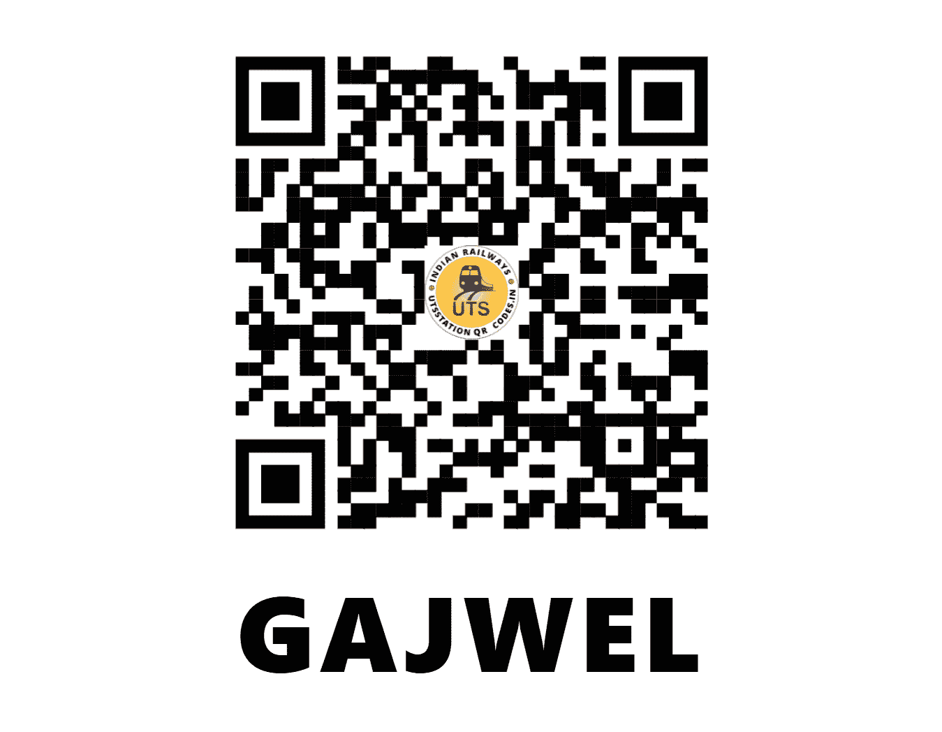 UTS QR Code for GAJWEL - GJWL (SC - TELANGANA)