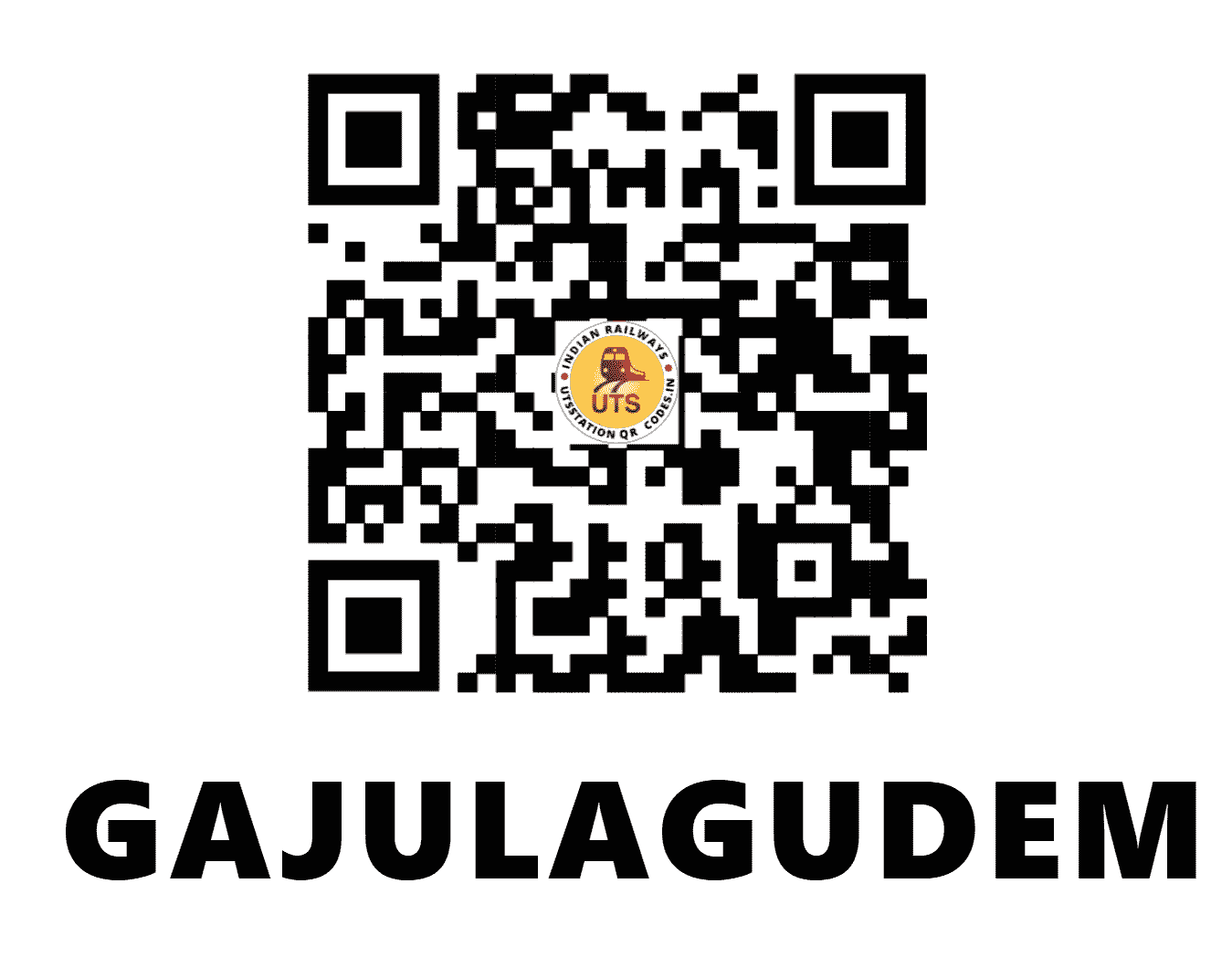 UTS QR Code for GAJULAGUDEM - GLE (SC - TELANGANA)