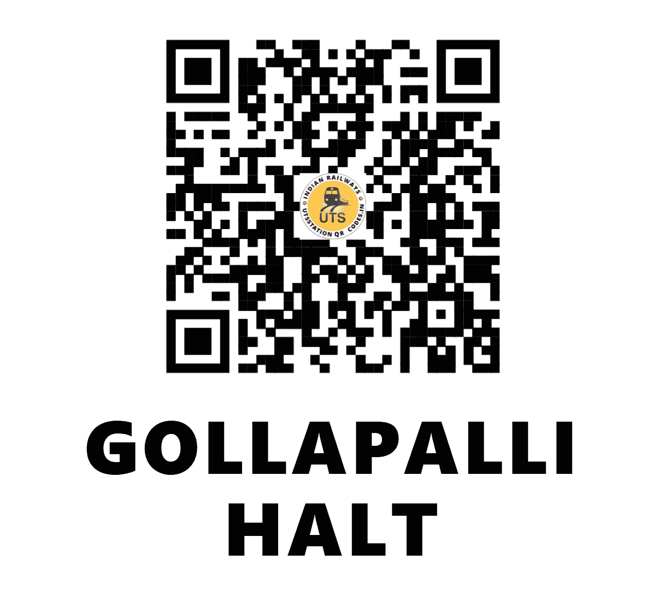 UTS QR Code for GOLLAPALLI HALT - GLY (SC - TELANGANA)