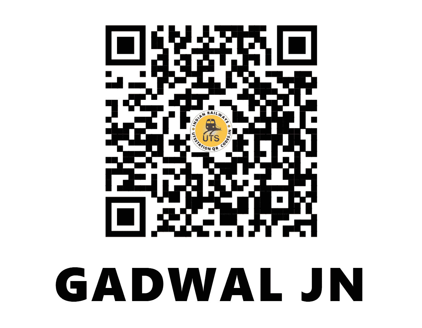 UTS QR Code for GADWAL JN - GWD (SC - TELANGANA)