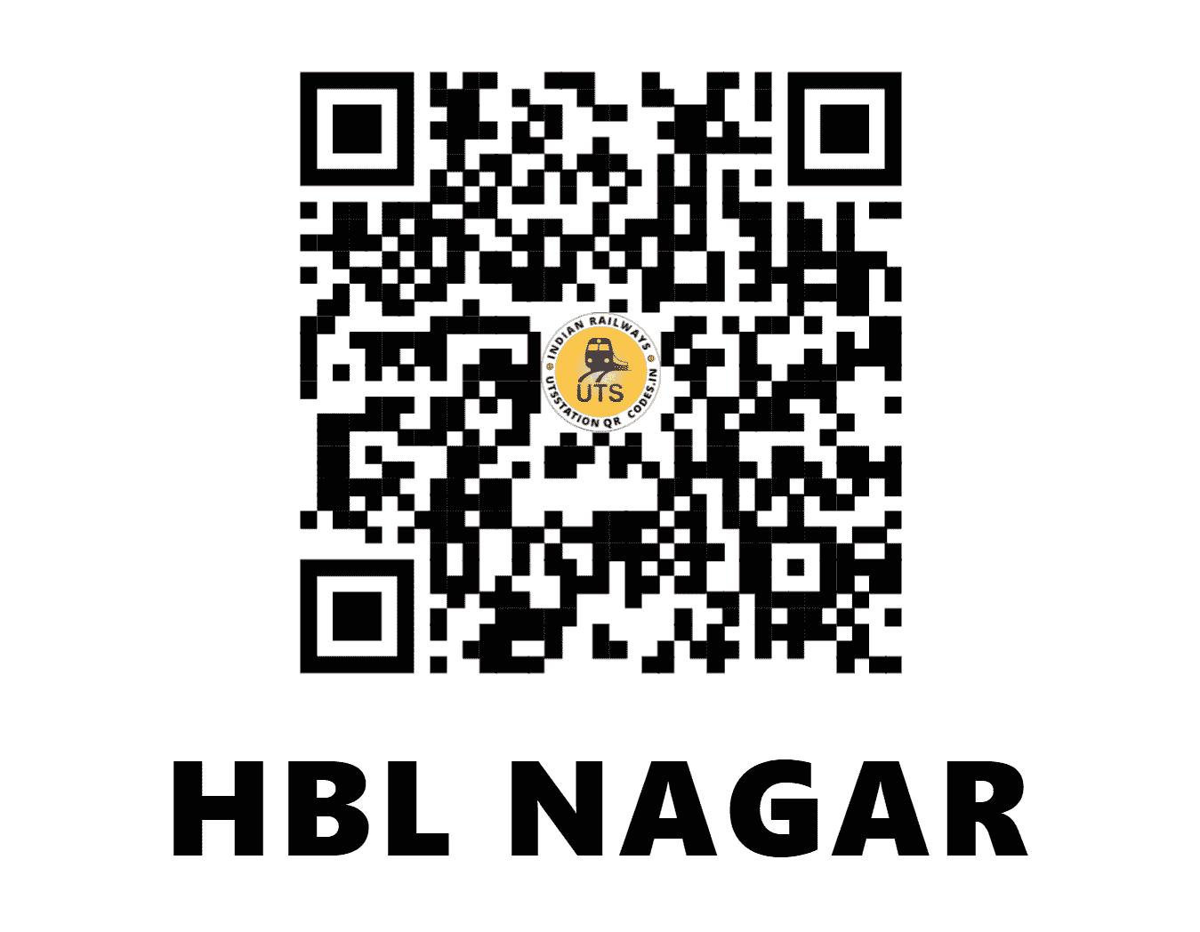 UTS QR Code for HBL NAGAR - HBLN (SC - TELANGANA)