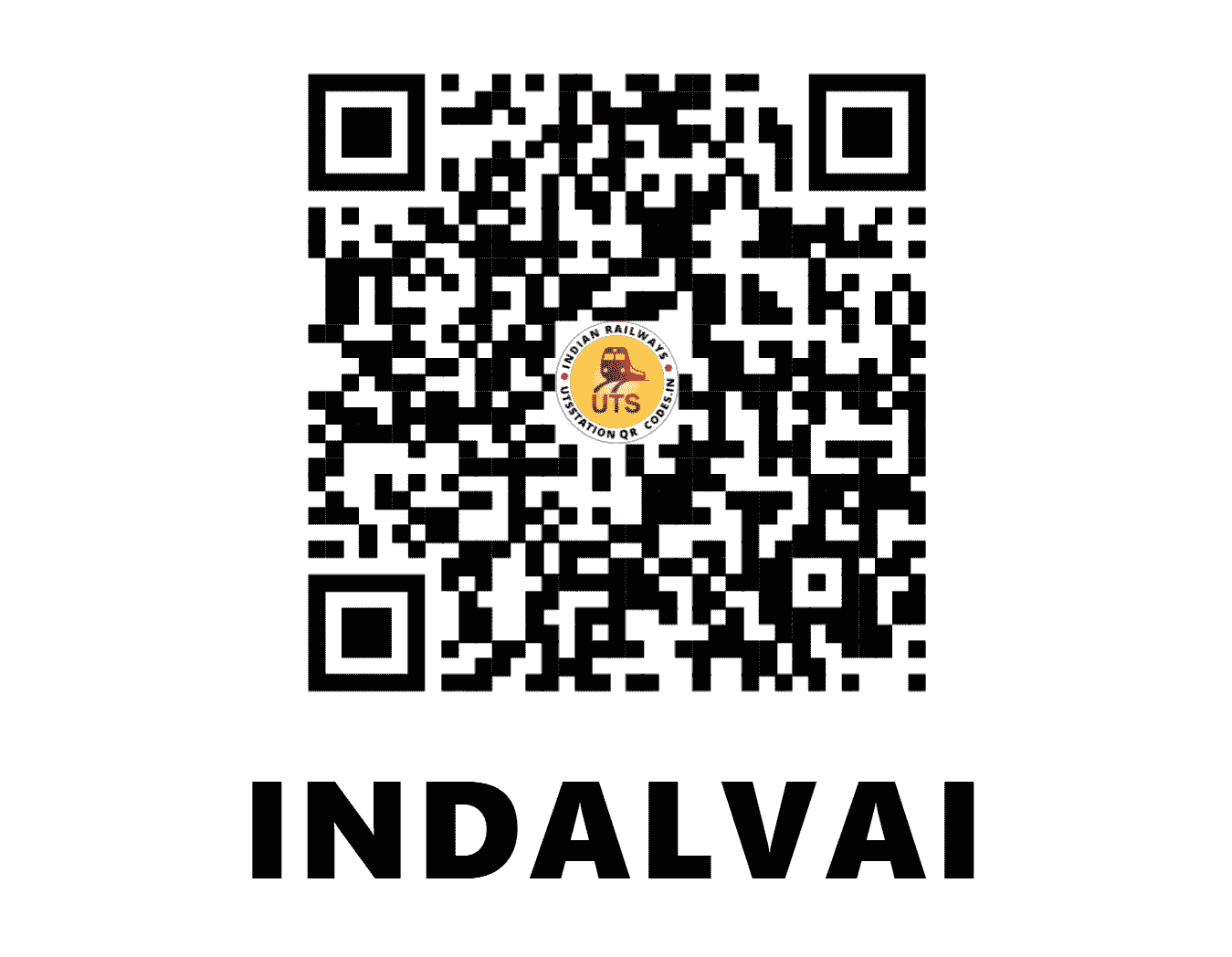UTS QR Code for INDALVAI - IDL (SC - TELANGANA)