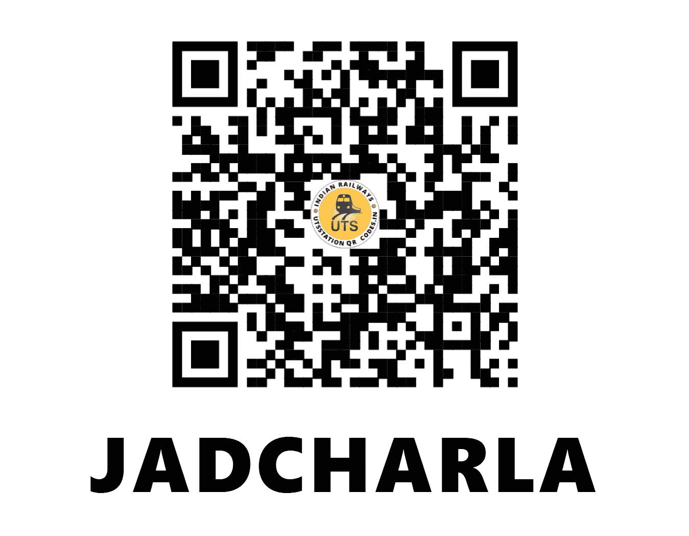 UTS QR Code for JADCHARLA - JCL (SC - TELANGANA)