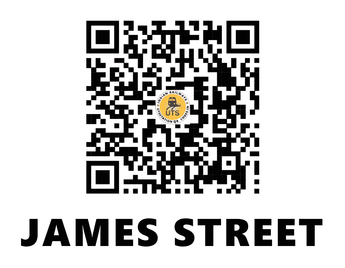 UTS QR Code for JAMES STREET - JET (SC - TELANGANA)