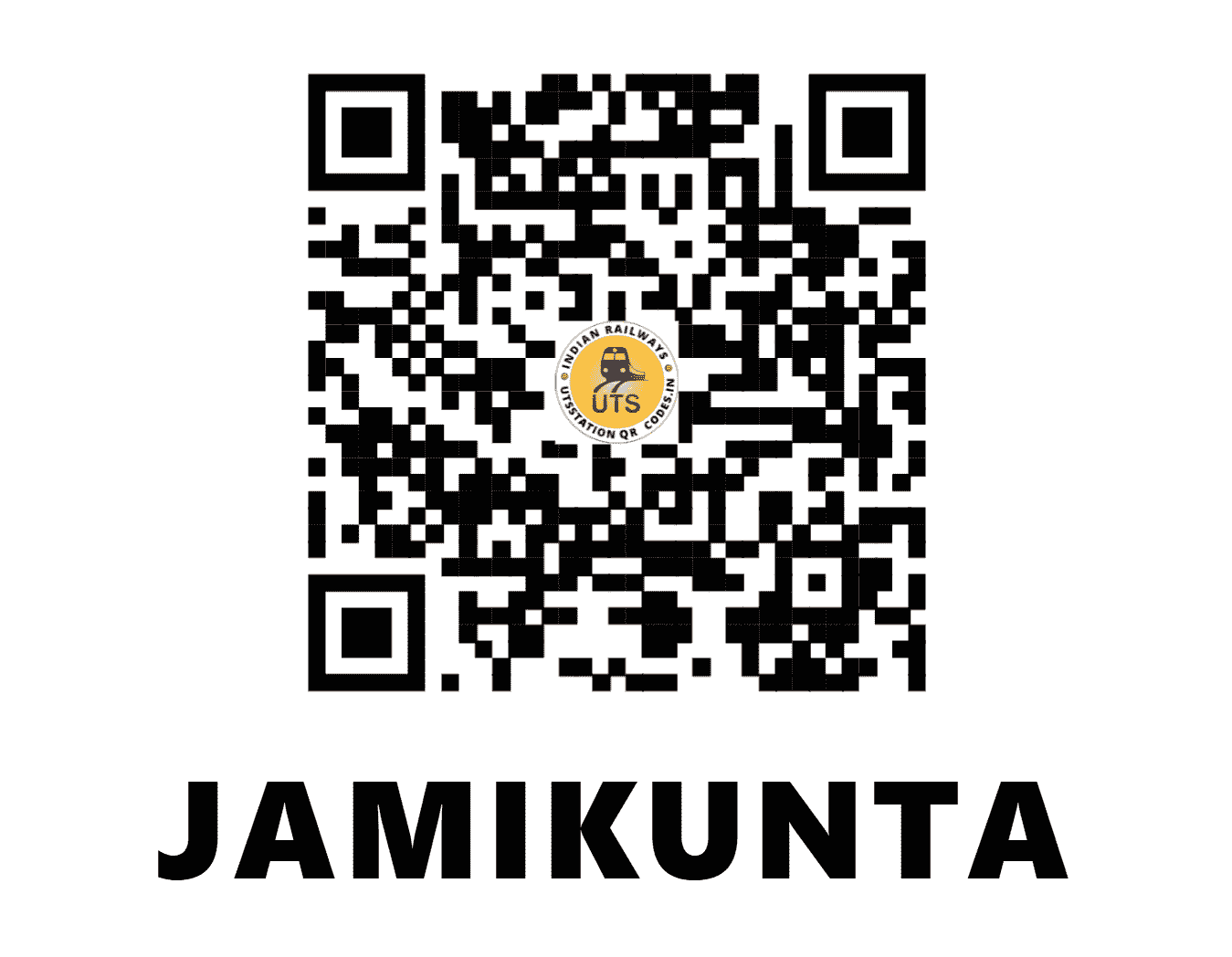 UTS QR Code for JAMIKUNTA - JMKT (SC - TELANGANA)