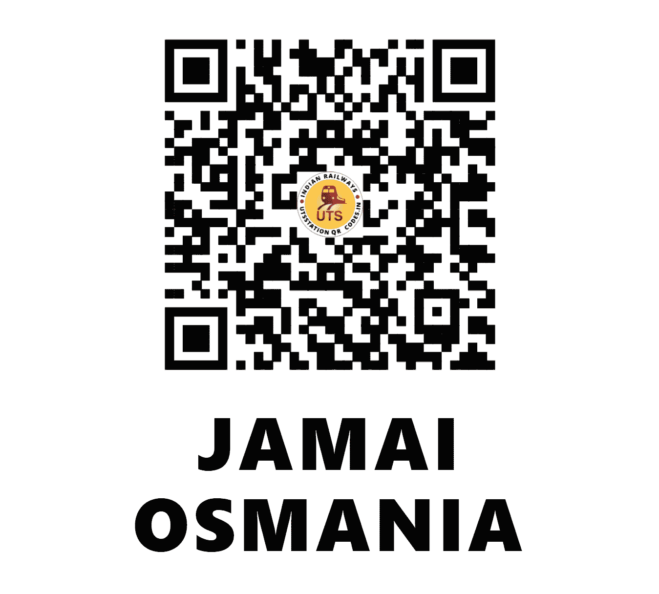 UTS QR Code for JAMAI OSMANIA - JOO (SC - TELANGANA)