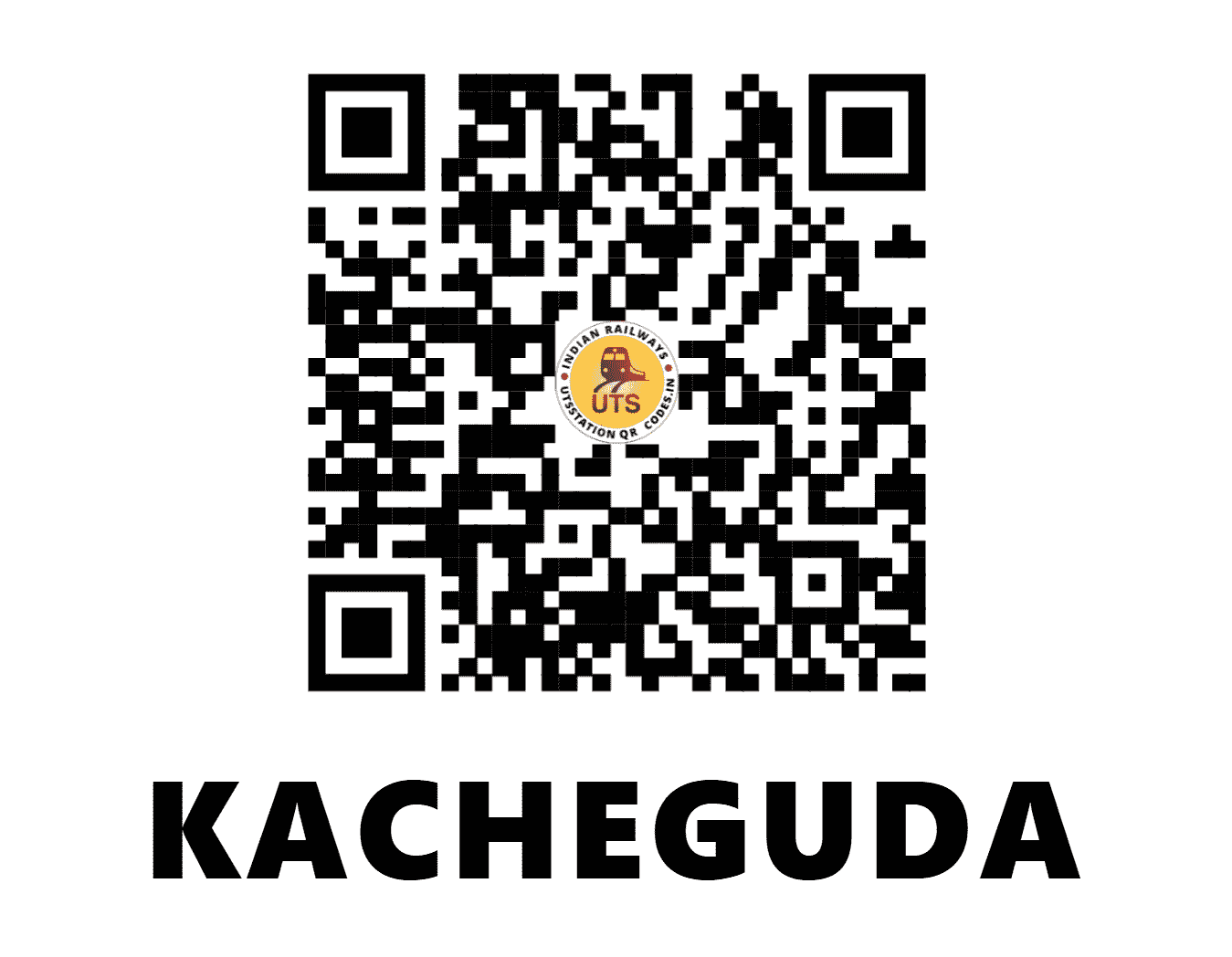 UTS QR Code for KACHEGUDA - KCG (SC - TELANGANA)