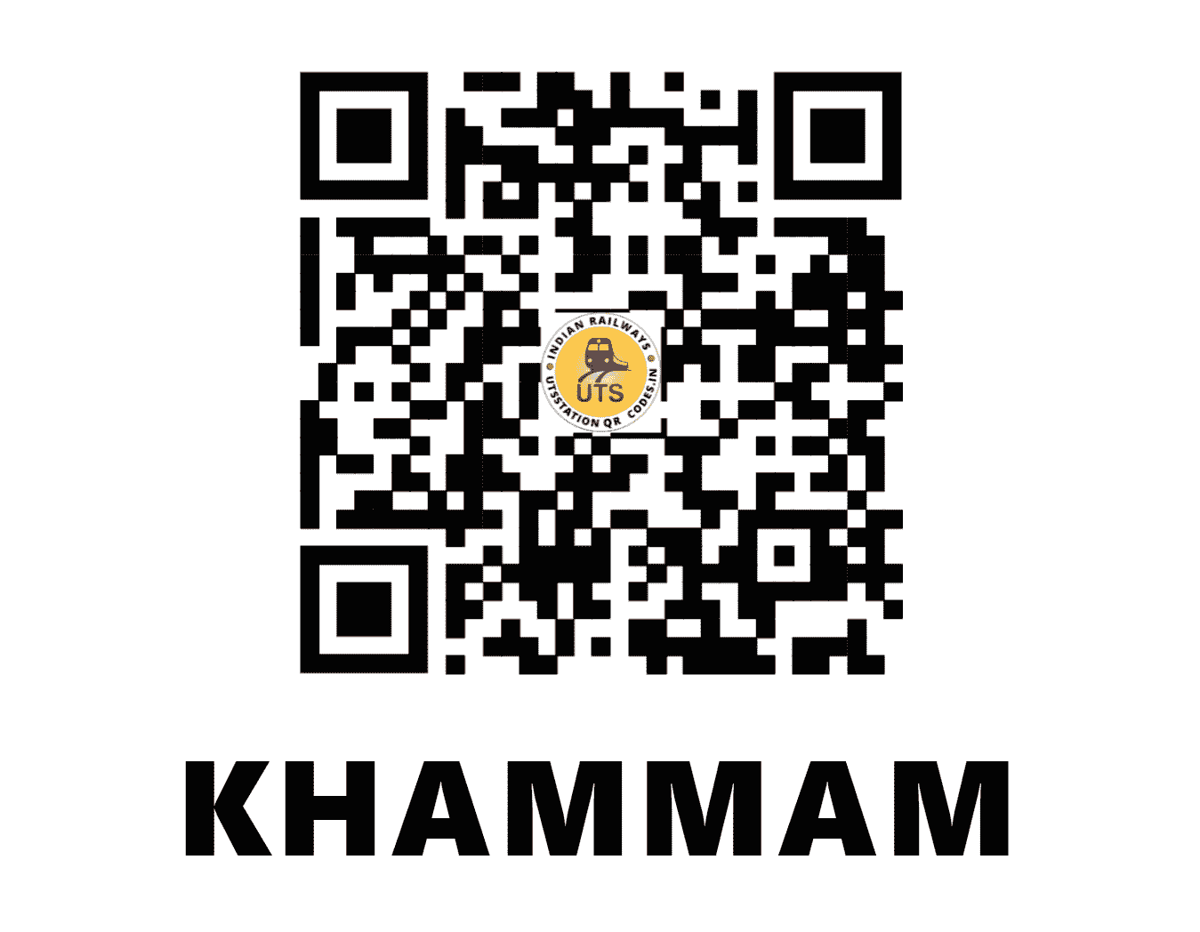 UTS QR Code for KHAMMAM - KMT (SC - TELANGANA)
