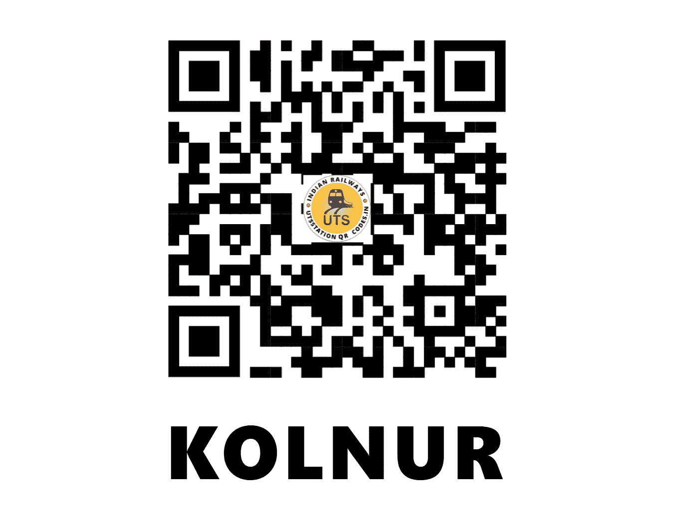 UTS QR Code for KOLNUR - KOLR (SC - TELANGANA)