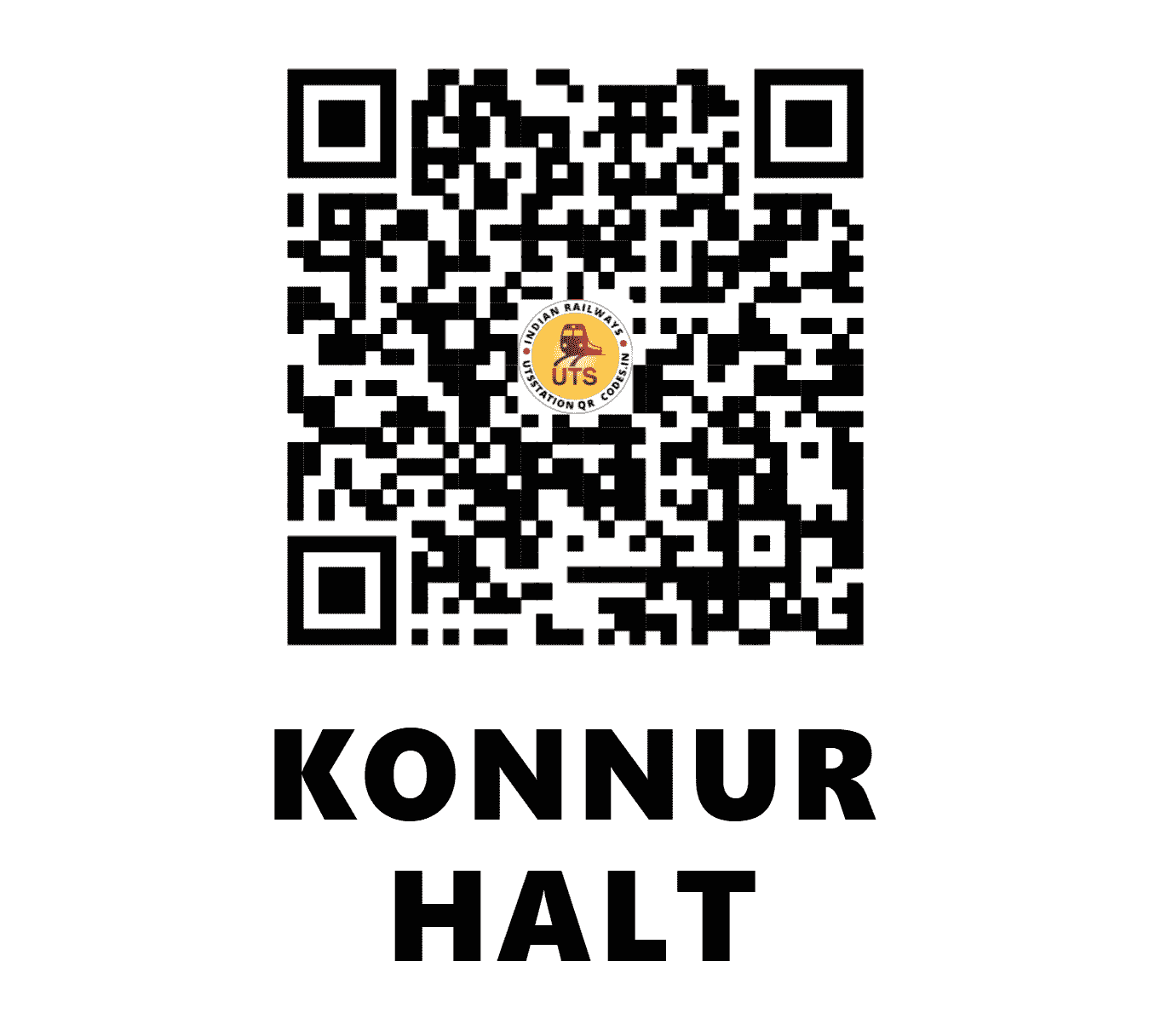 UTS QR Code for KONNUR HALT - KONN (SC - TELANGANA)