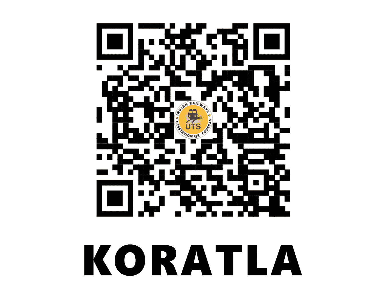 UTS QR Code for KORATLA - KRLA (SC - TELANGANA)