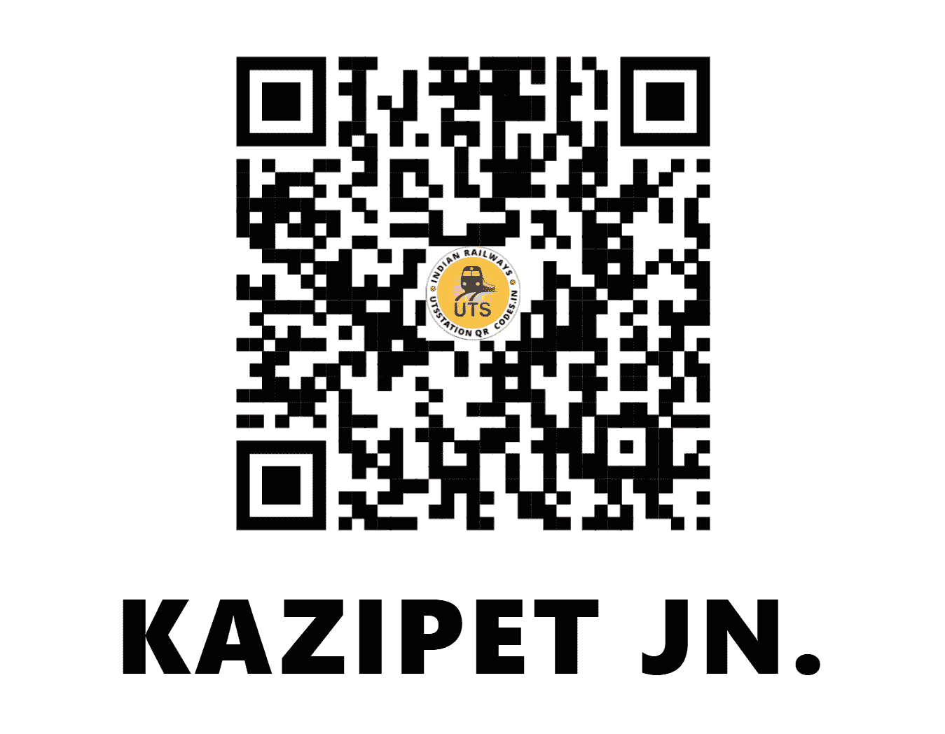 UTS QR Code for KAZIPET JN. - KZJ (SC - TELANGANA)