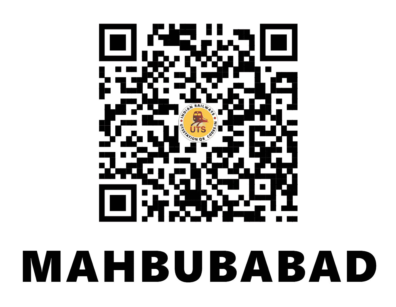 UTS QR Code for MAHBUBABAD - MABD (SC - TELANGANA)