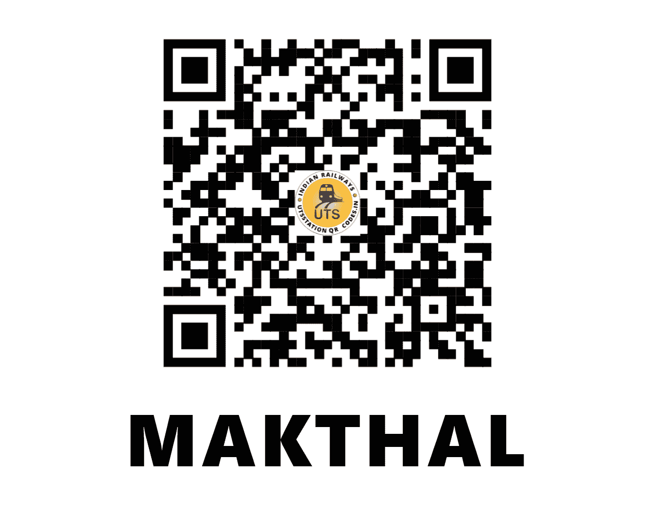 UTS QR Code for MAKTHAL - MKTL (SC - TELANGANA)