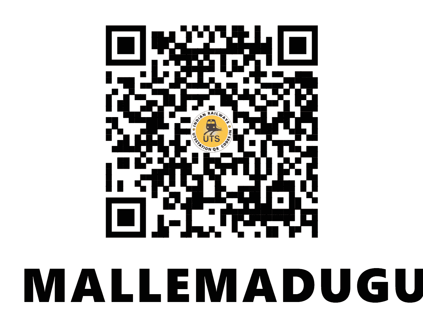 UTS QR Code for MALLEMADUGU - MLMG (SC - TELANGANA)