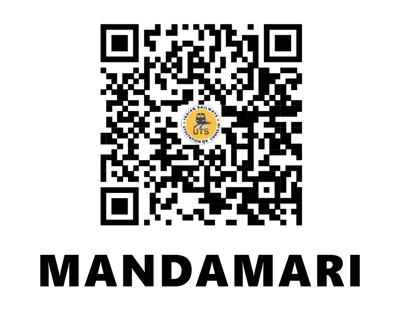 UTS QR Code for MANDAMARI - MMZ (SC - TELANGANA)