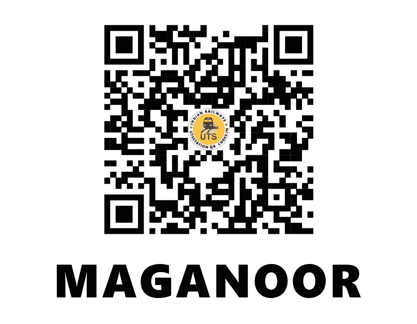 UTS QR Code for MAGANOOR - MNDK (SC - TELANGANA)