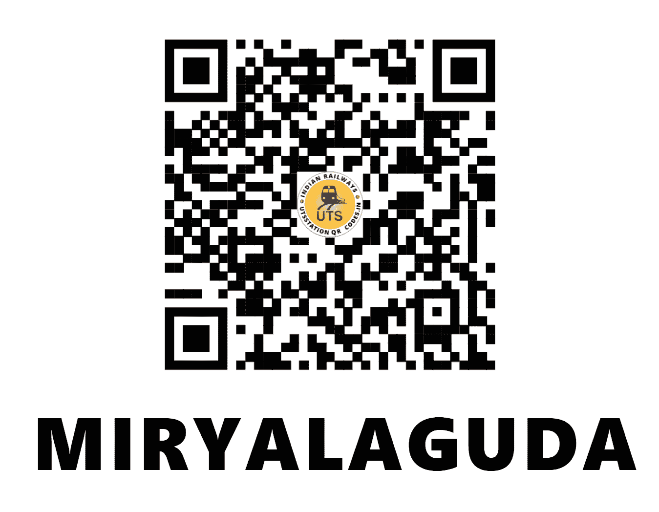 UTS QR Code for MIRYALAGUDA - MRGA (SC - TELANGANA)