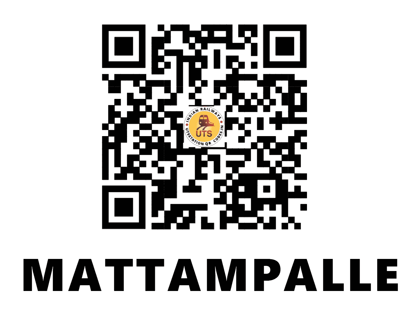 UTS QR Code for MATTAMPALLE - MTMP (SC - TELANGANA)