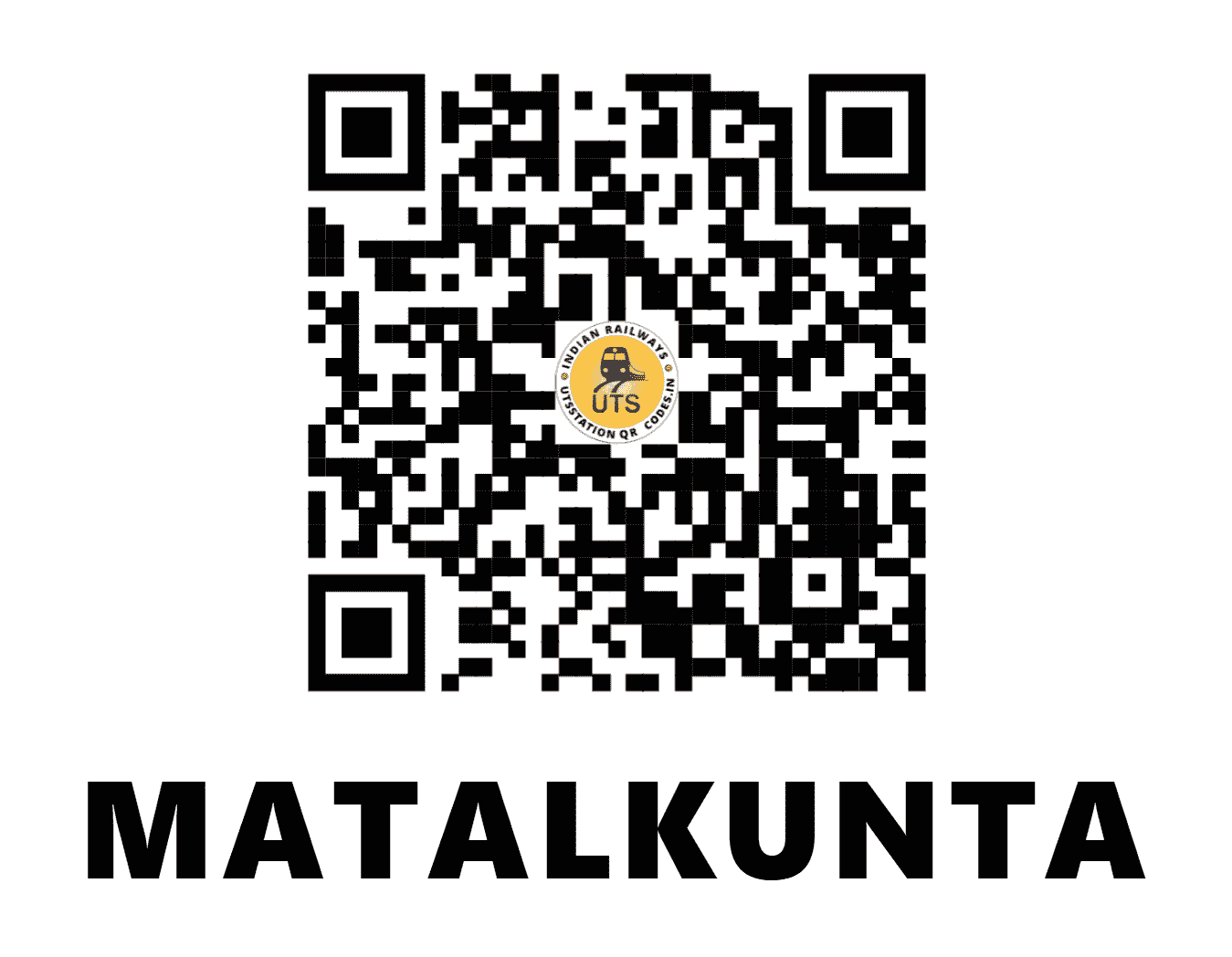 UTS QR Code for MATALKUNTA - MTV (SC - TELANGANA)