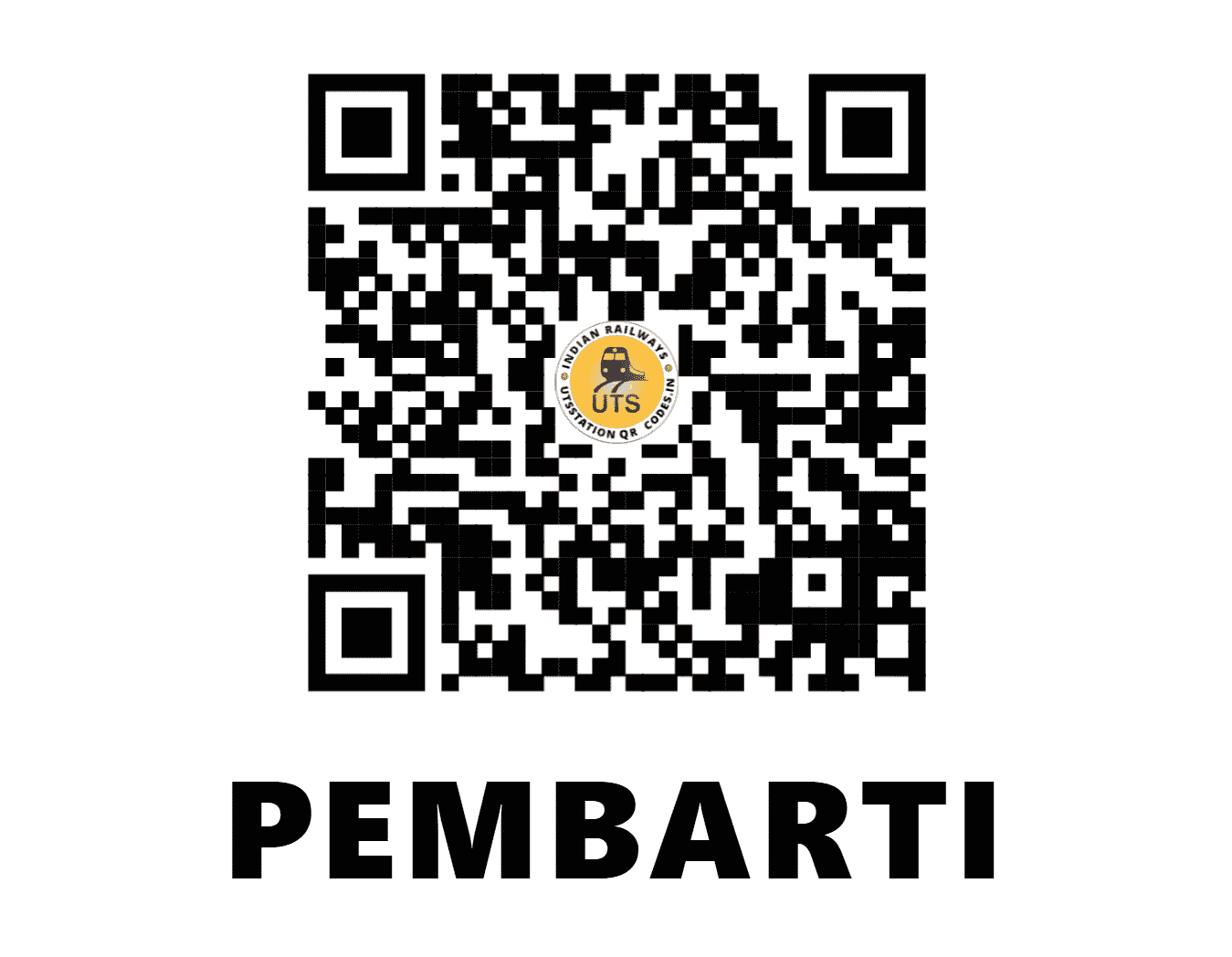 UTS QR Code for PEMBARTI - PBP (SC - TELANGANA)