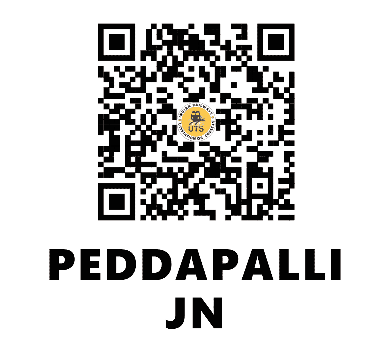 UTS QR Code for PEDDAPALLI  JN - PDPL (SC - TELANGANA)