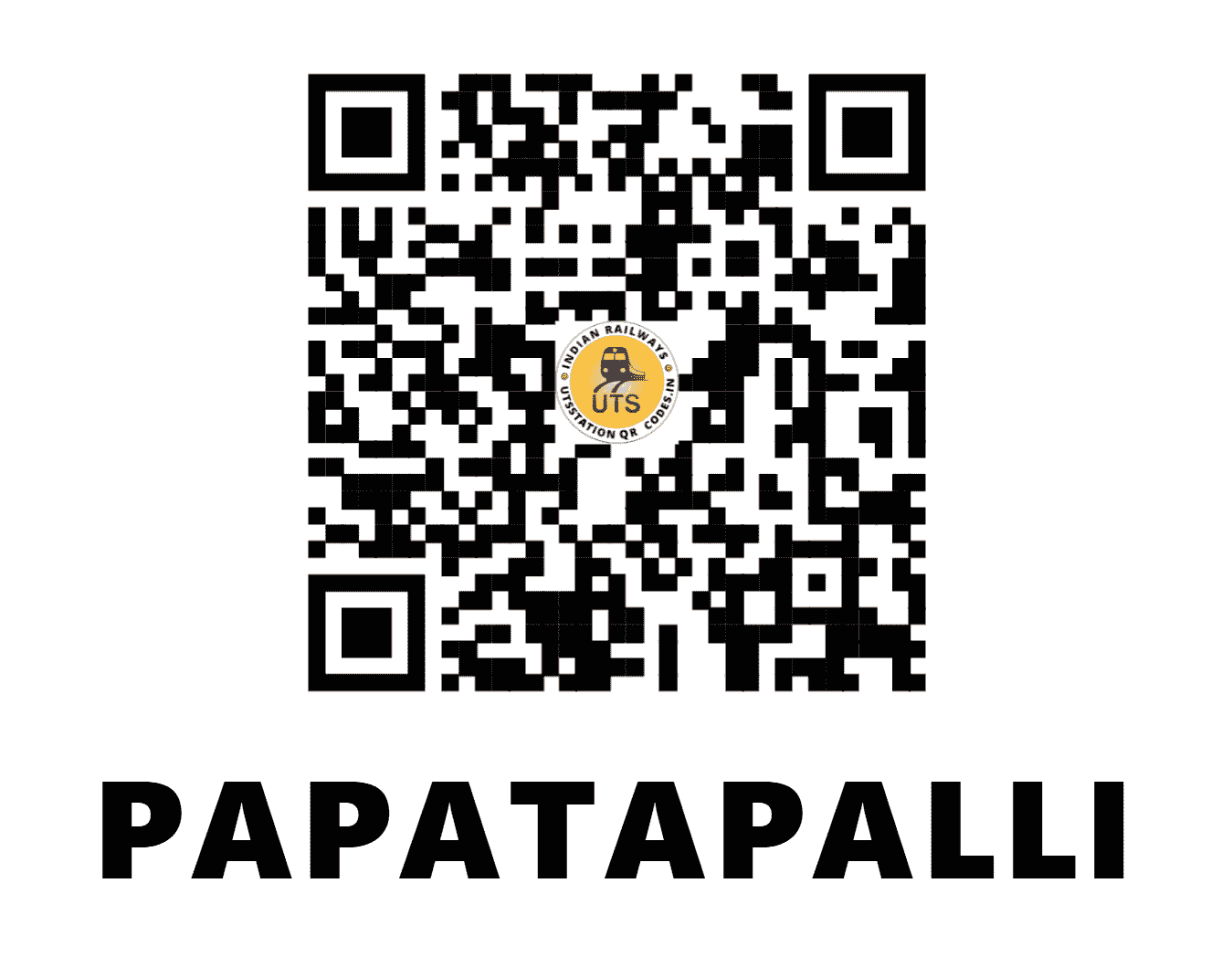 UTS QR Code for PAPATAPALLI - PPY (SC - TELANGANA)