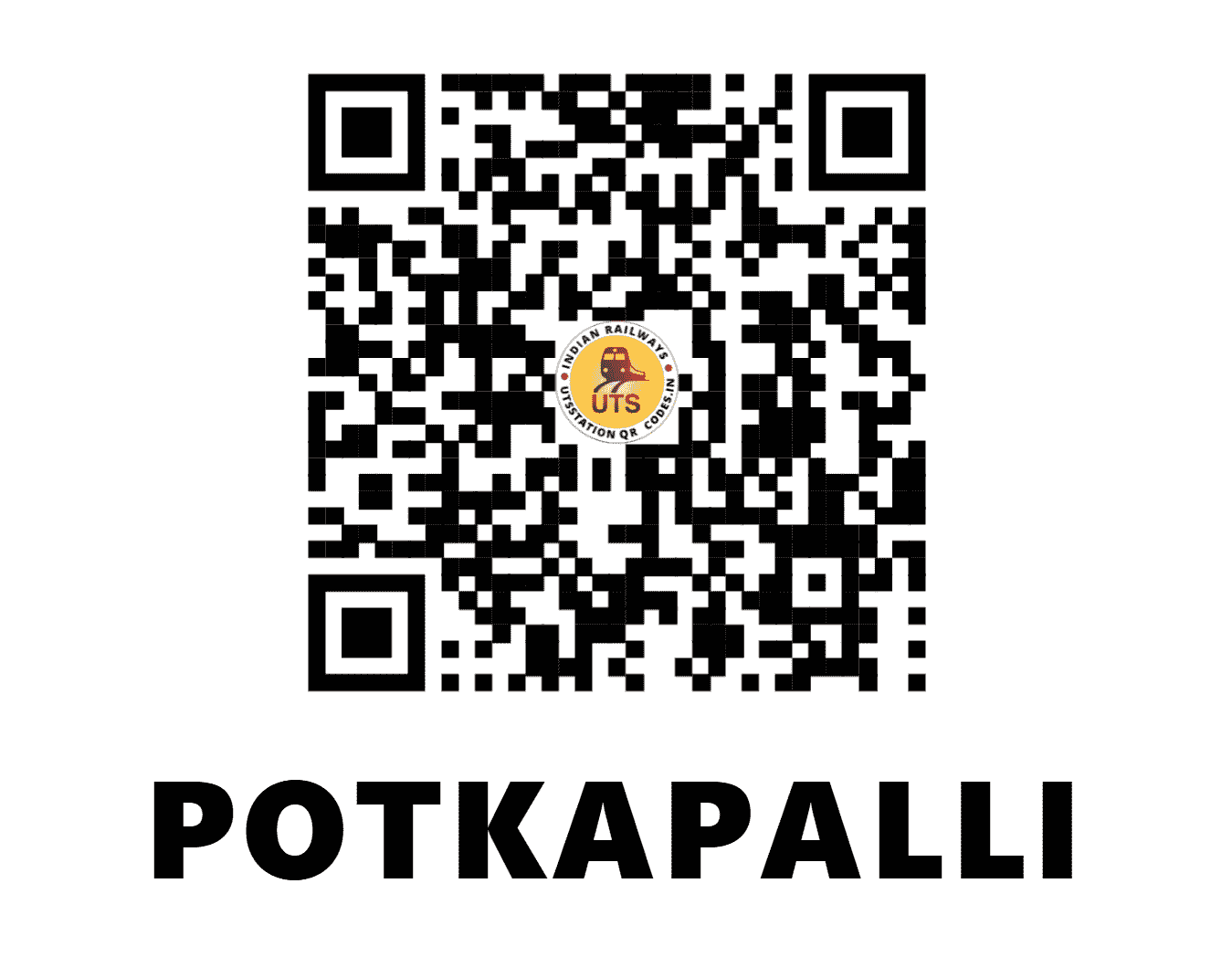 UTS QR Code for POTKAPALLI - PTKP (SC - TELANGANA)