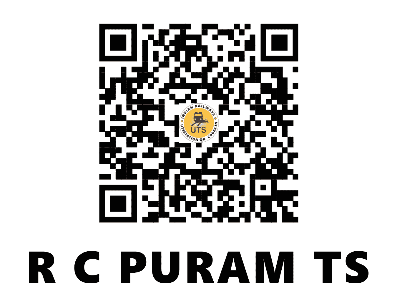 UTS QR Code for R C PURAM TS - RCPT (SC - TELANGANA)