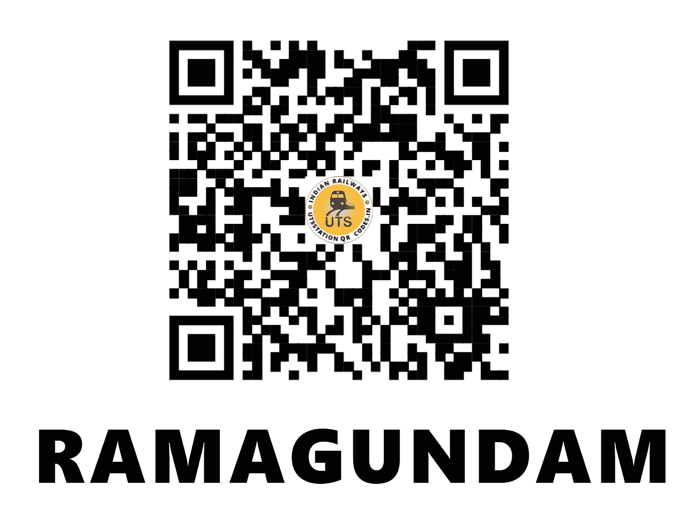 UTS QR Code for RAMAGUNDAM - RDM (SC - TELANGANA)