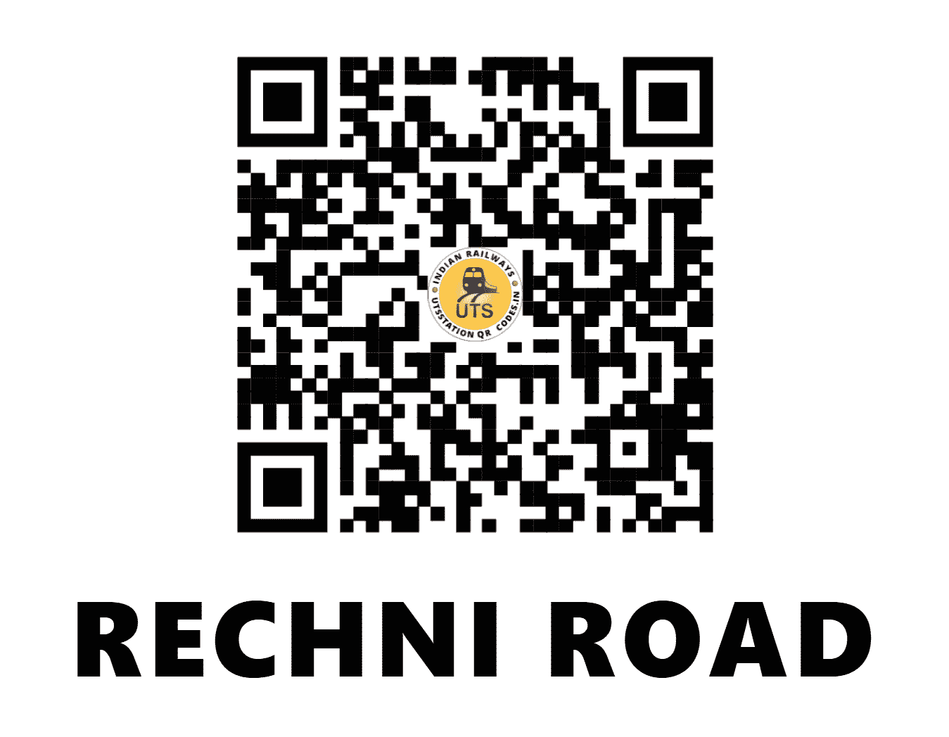 UTS QR Code for RECHNI ROAD - RECH (SC - TELANGANA)