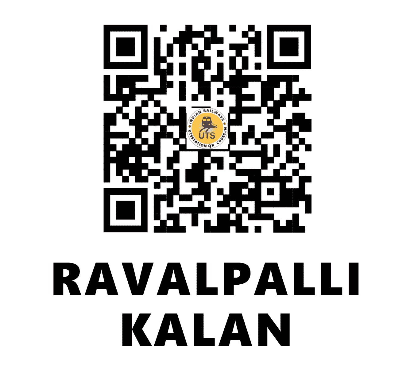UTS QR Code for RAVALPALLI KALAN - RPK (SC - TELANGANA)