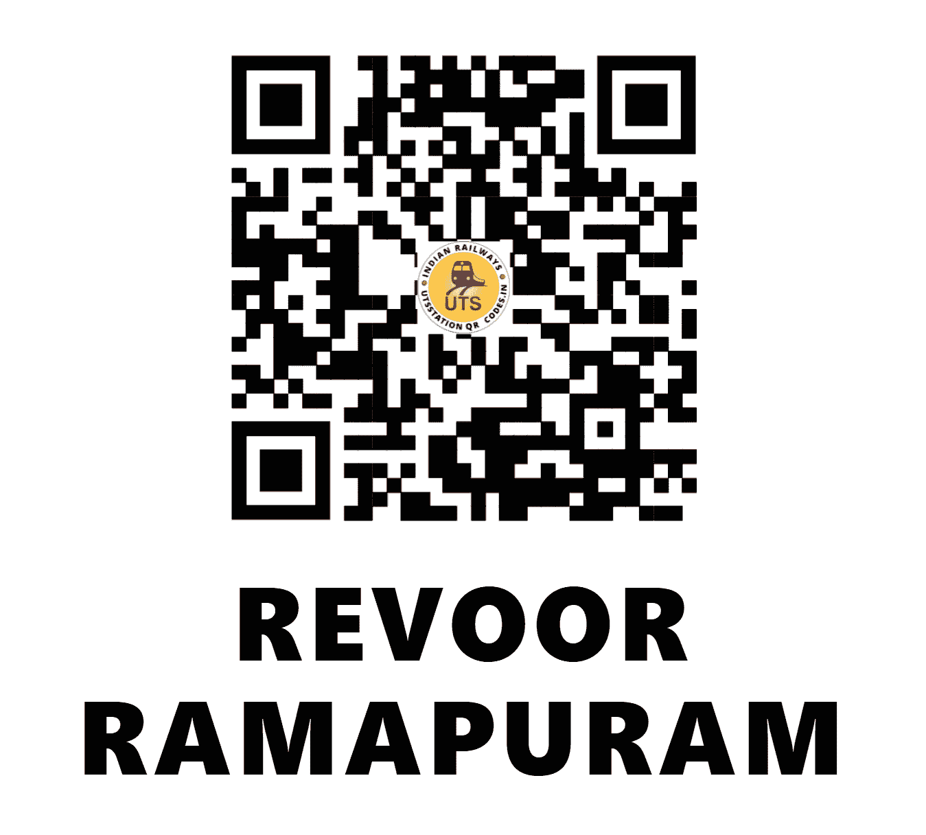 UTS QR Code for REVOOR RAMAPURAM - RRPM (SC - TELANGANA)