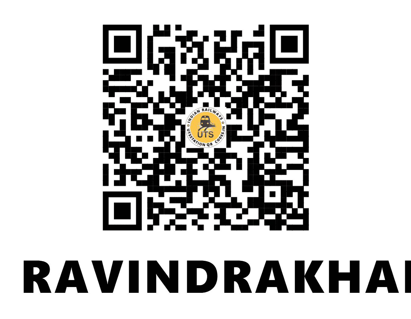 UTS QR Code for RAVINDRAKHANI - RVKH (SC - TELANGANA)