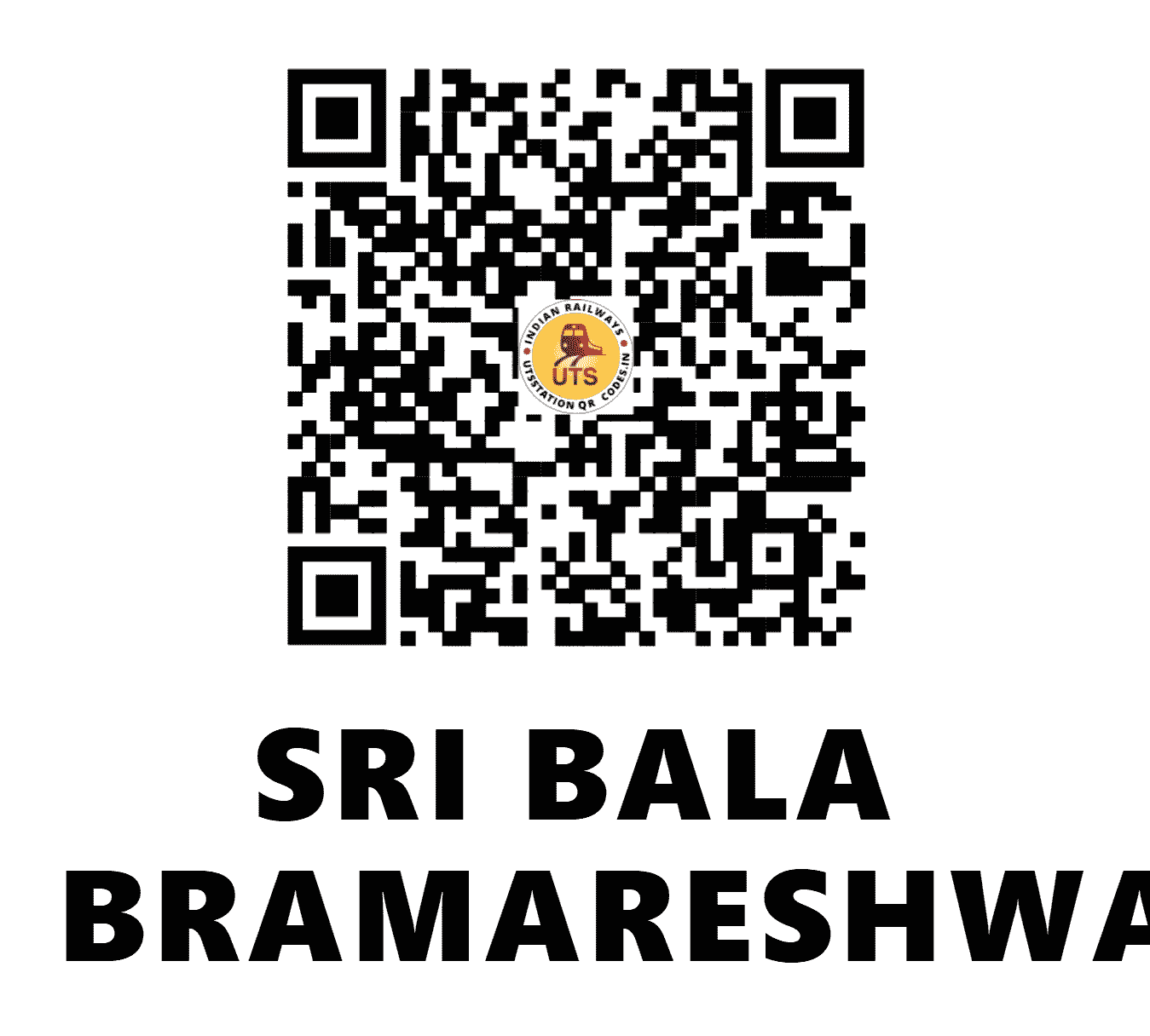 UTS QR Code for SRI BALA BRAMARESHWA - SBBJ (SC - TELANGANA)