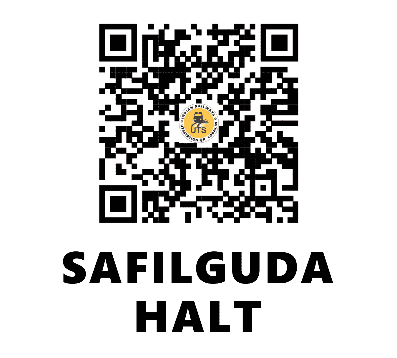 UTS QR Code for SAFILGUDA HALT - SFX (SC - TELANGANA)