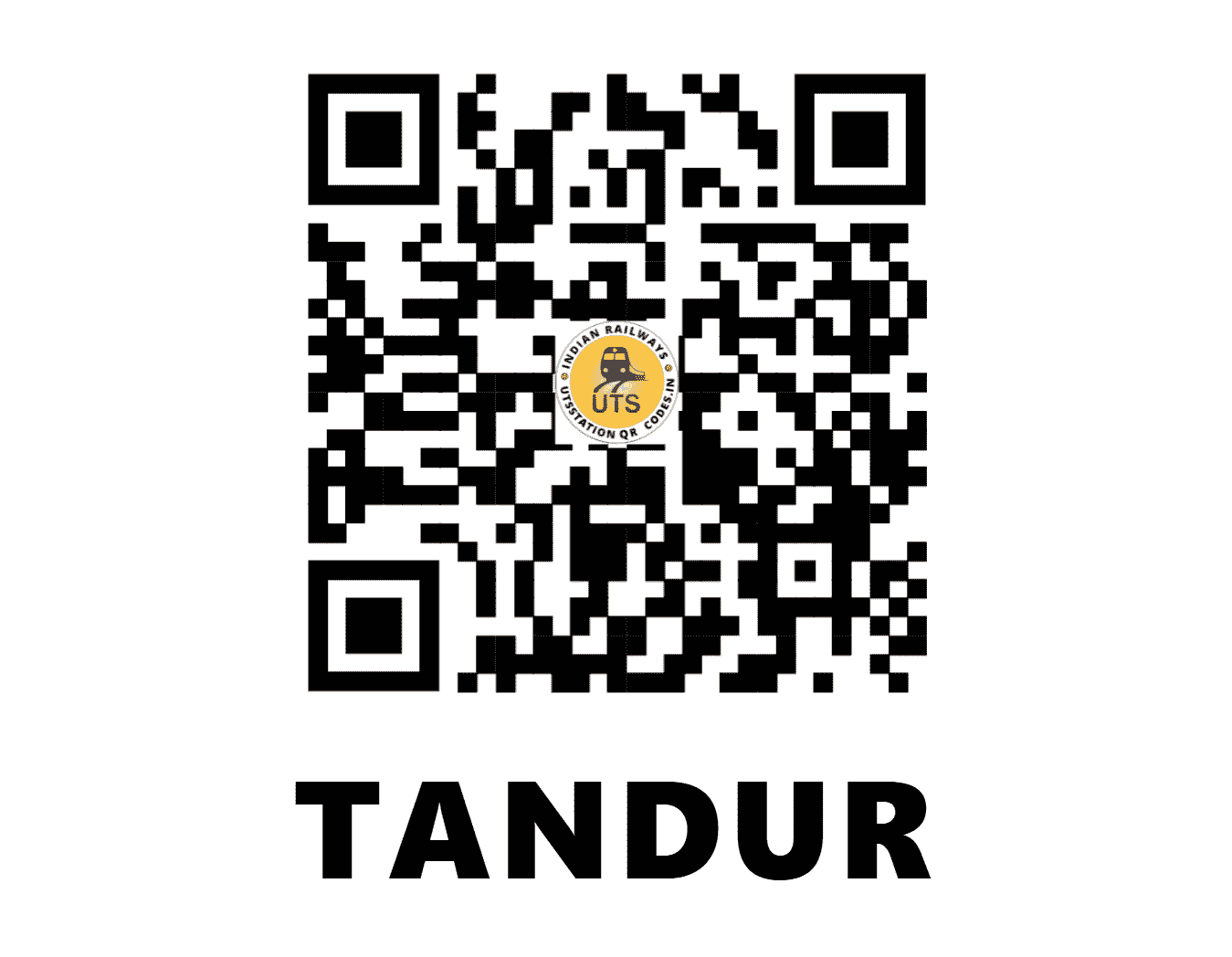 UTS QR Code for TANDUR - TDU (SC - TELANGANA)