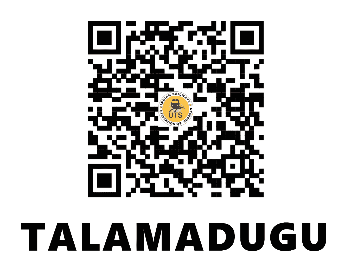 UTS QR Code for TALAMADUGU - TLMG (SC - TELANGANA)