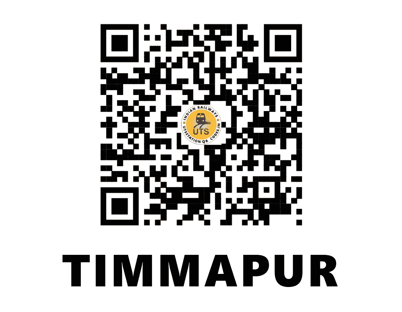 UTS QR Code for TIMMAPUR - TMX (SC - TELANGANA)