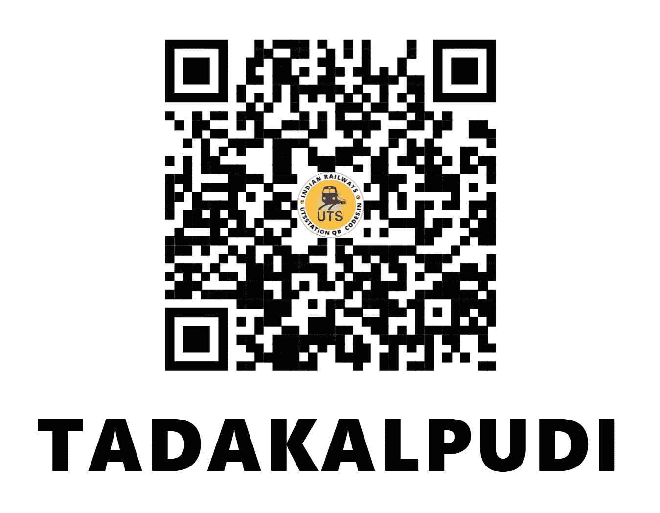 UTS QR Code for TADAKALPUDI - TPY (SC - TELANGANA)