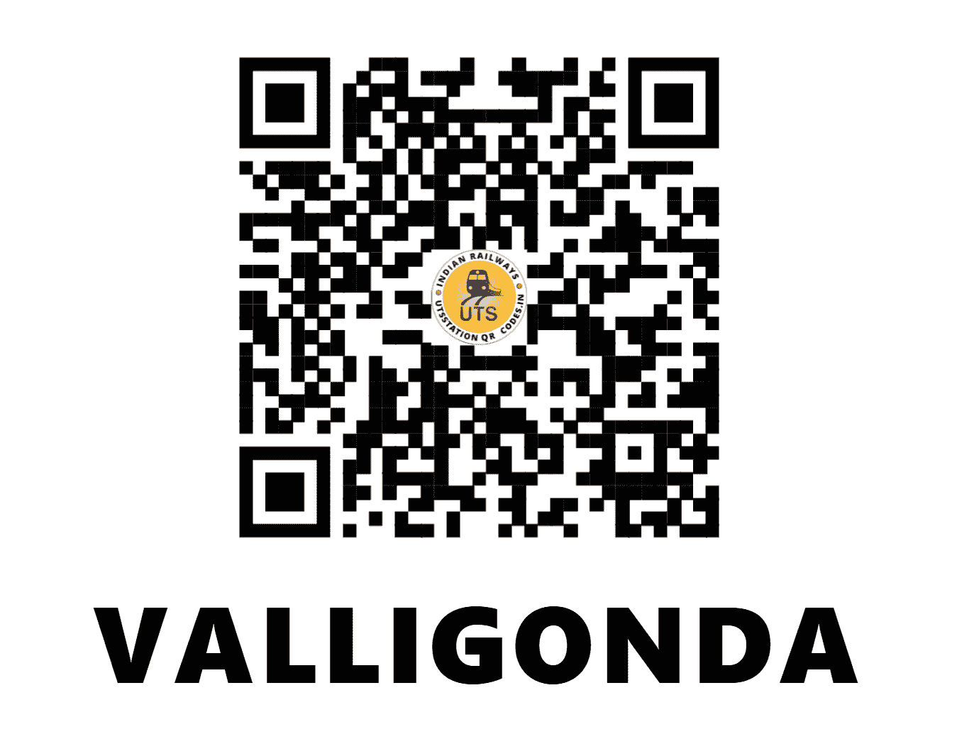 UTS QR Code for VALLIGONDA - VLG (SC - TELANGANA)