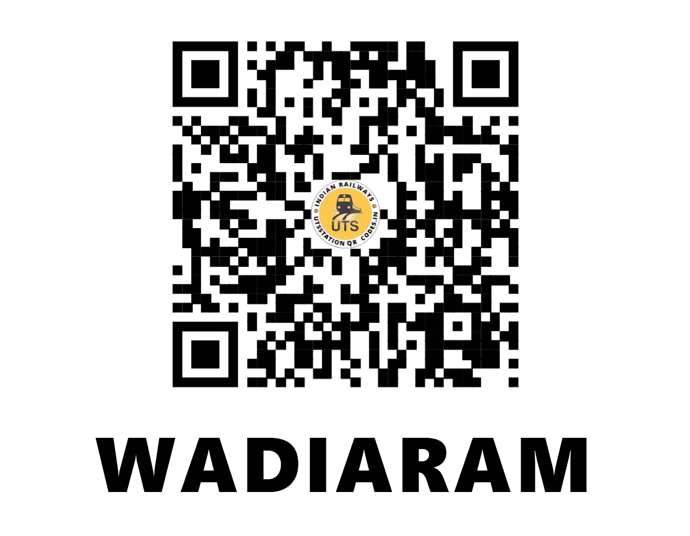 UTS QR Code for WADIARAM - WDR (SC - TELANGANA)