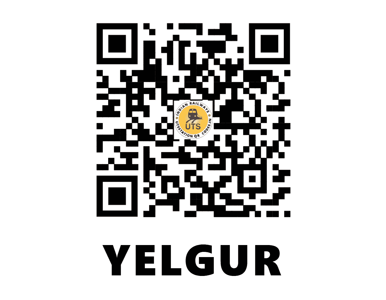 UTS QR Code for YELGUR - YGL (SC - TELANGANA)