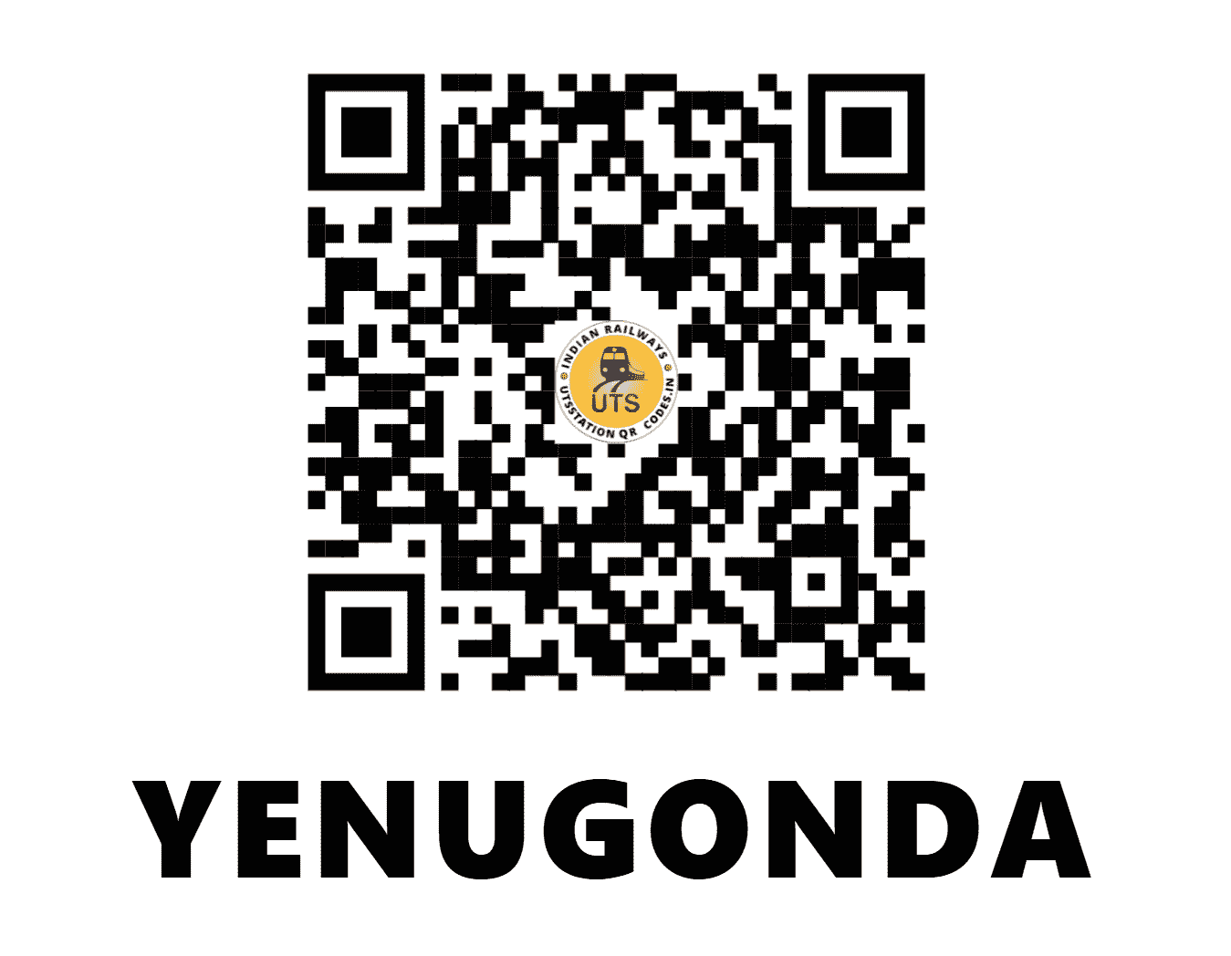 UTS QR Code for YENUGONDA - YNG (SC - TELANGANA)