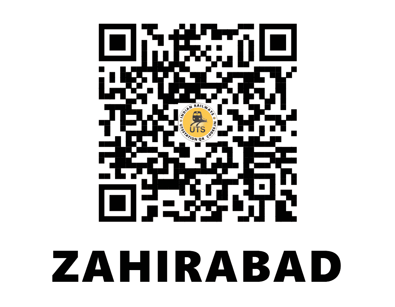 UTS QR Code for ZAHIRABAD - ZB (SC - TELANGANA)