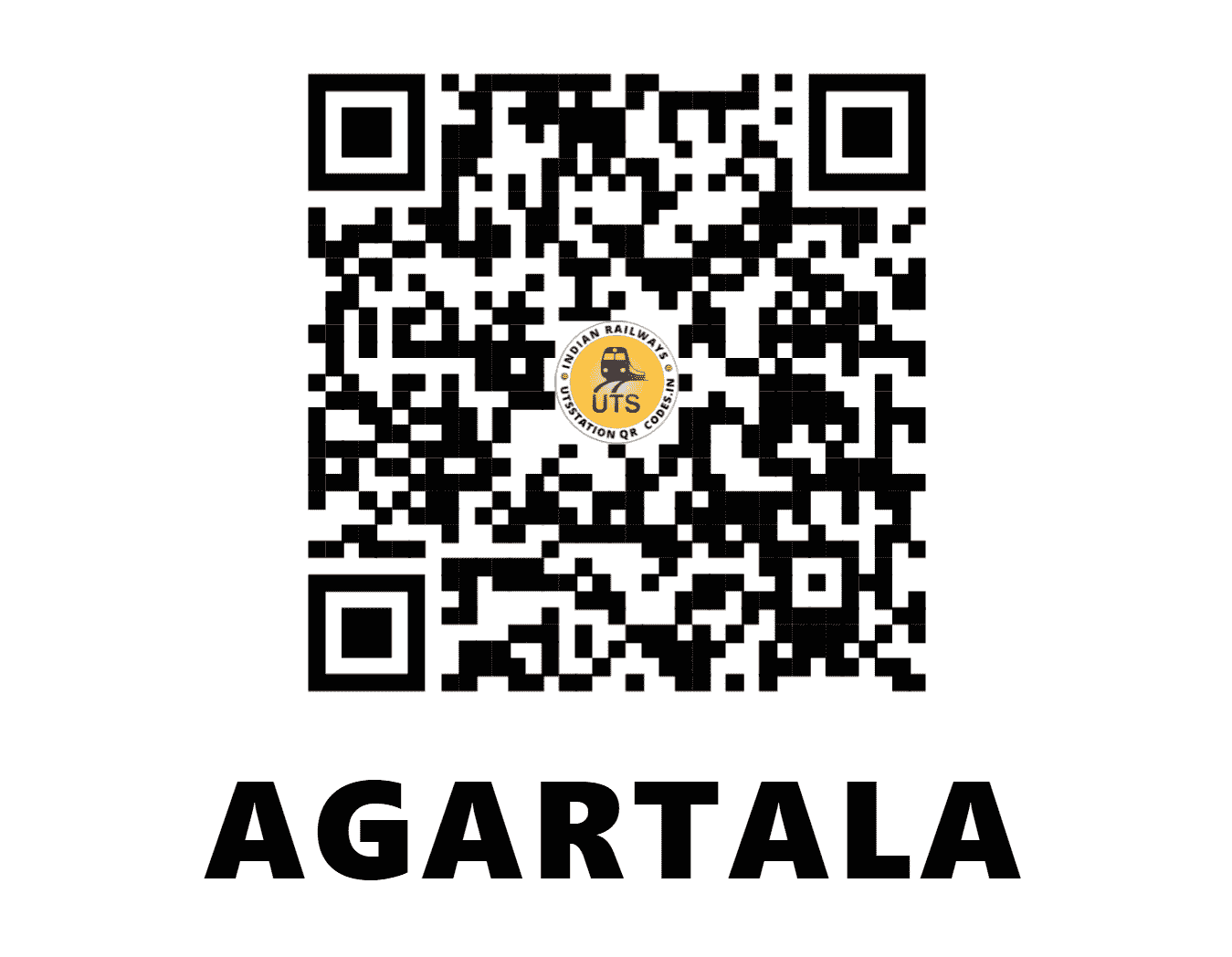 UTS QR Code for AGARTALA - AGTL (NF - TRIPURA)